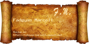 Fadgyas Marcell névjegykártya